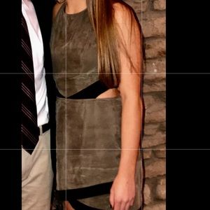 NBD Hunter Green Suede Dress